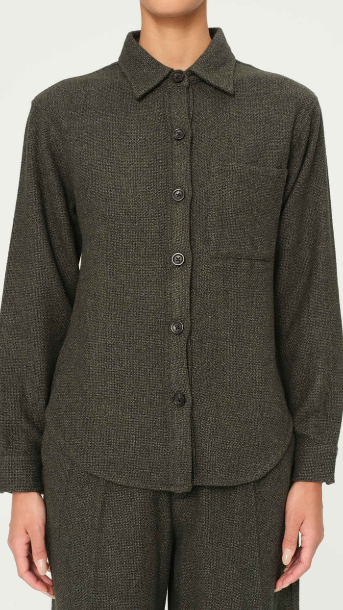 DL1961 Denim Ines Shirt in Evergreen