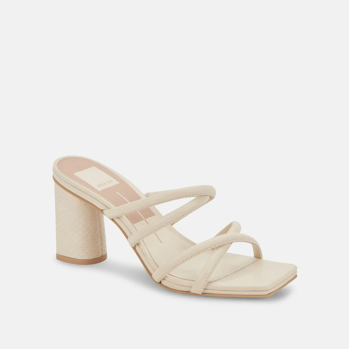 Dolce Vita Patsi Criss-Cross Heeled Sandal in Ivory