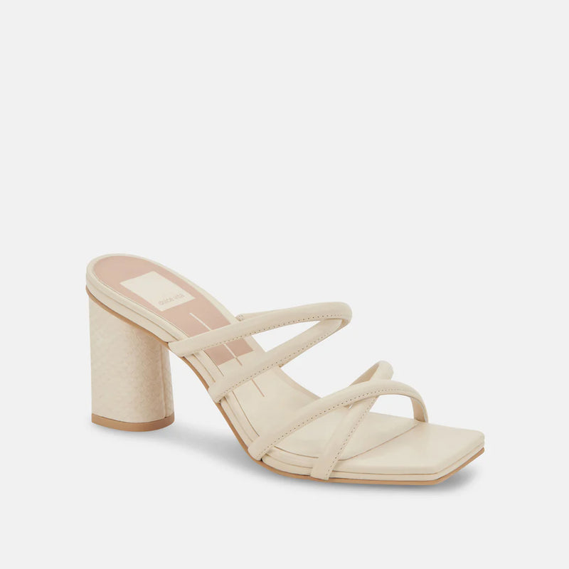 Dolce Vita Patsi Criss-Cross Heeled Sandal in Ivory