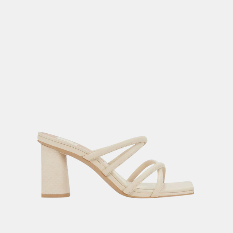 Dolce Vita Patsi Criss-Cross Heeled Sandal in Ivory