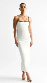 Studio Lexi Olivette Dress in Ivory/Brown