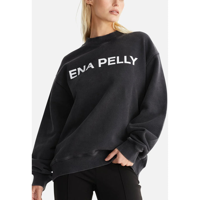 Ena Pelly Chloe Oversized Sweatshirt in Vintage Black