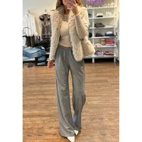 Enza Costa Everywhere Suit Pant in Light Grey