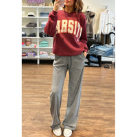 Project Social T Varsity Sweatshirt in Merlot