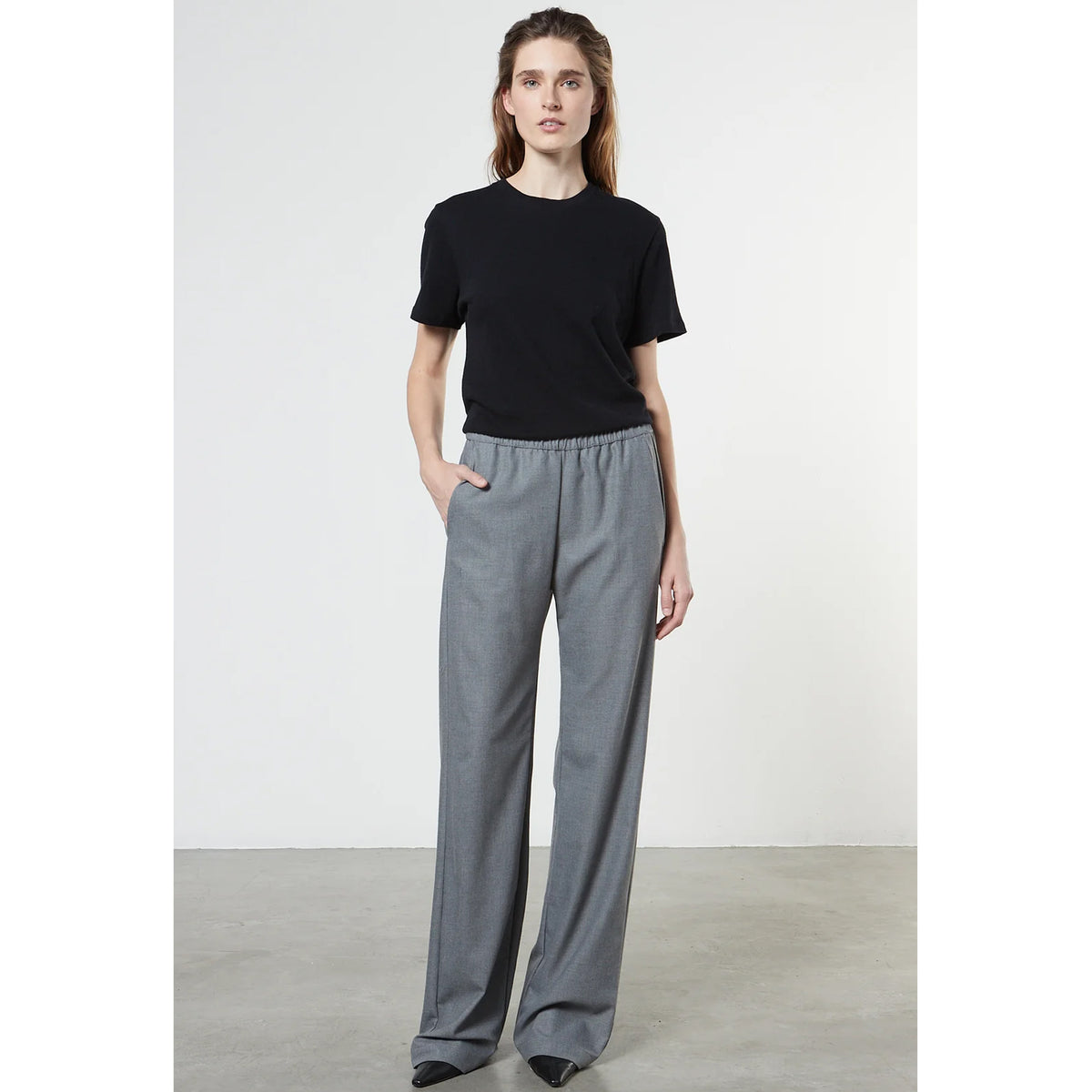 Enza Costa Everywhere Suit Pant in Light Grey