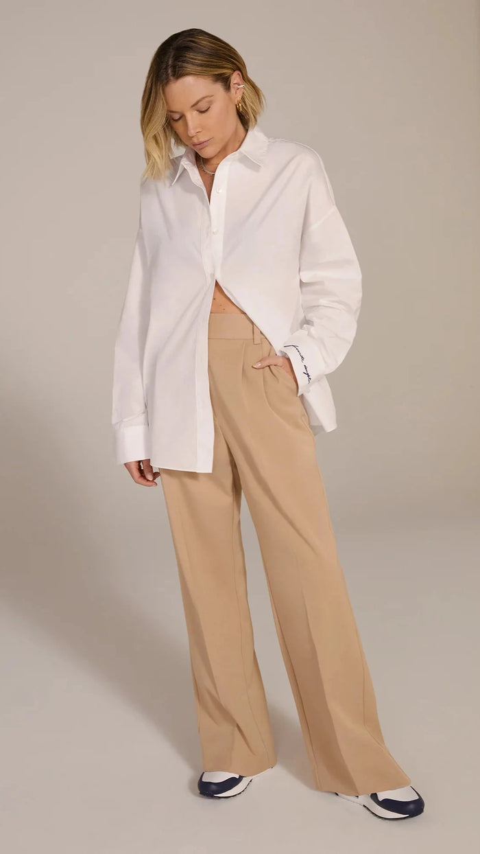 Favorite Daughter The Favorite Pant Shortie in Beige