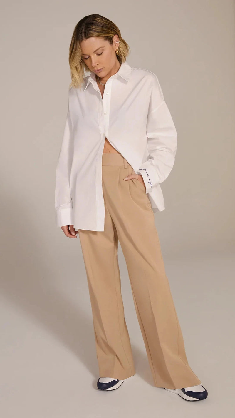 Favorite Daughter The Favorite Pant Shortie in Beige