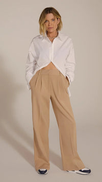 Favorite Daughter The Favorite Pant Shortie in Beige