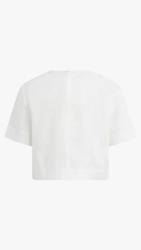 Favorite Daughter Easy Breezy Linen Top in White