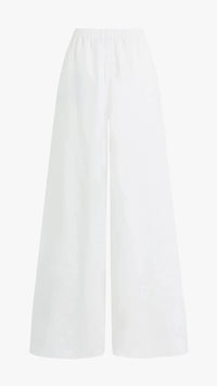 Favorite Daughter Wide Leg Linen Pant in White