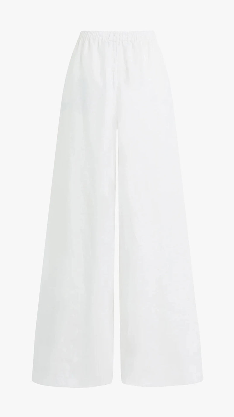Favorite Daughter Wide Leg Linen Pant in White