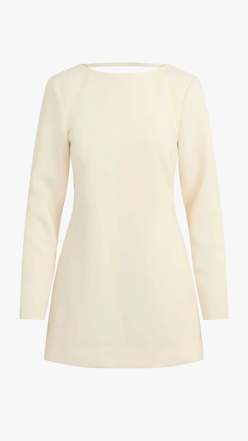 Favorite Daughter The Long Sleeve Meet Cute Bow Dress in Ivory