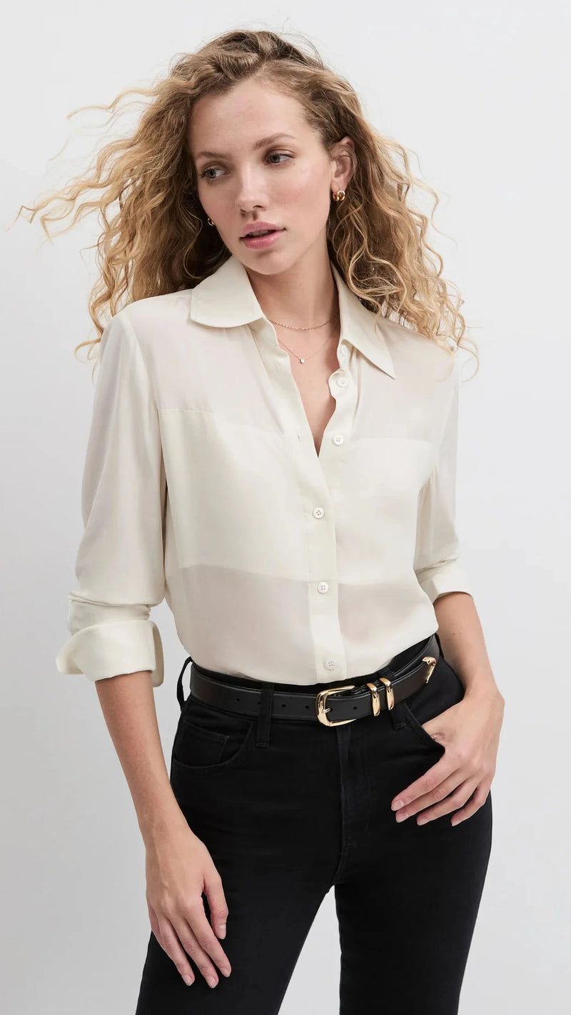 Favorite Daughter Sheer Sophistication Top in Ivory