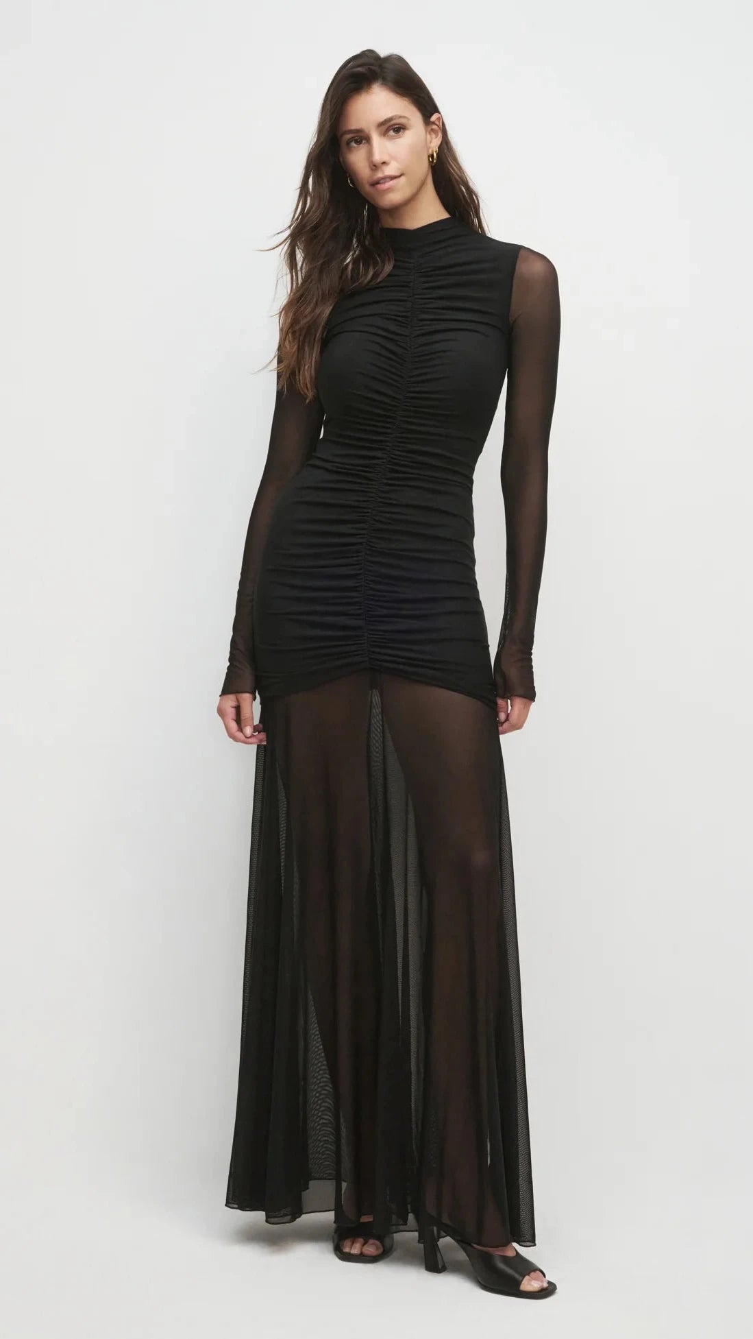 Favorite Daughter The Love Language Long Sleeve Gown in Black