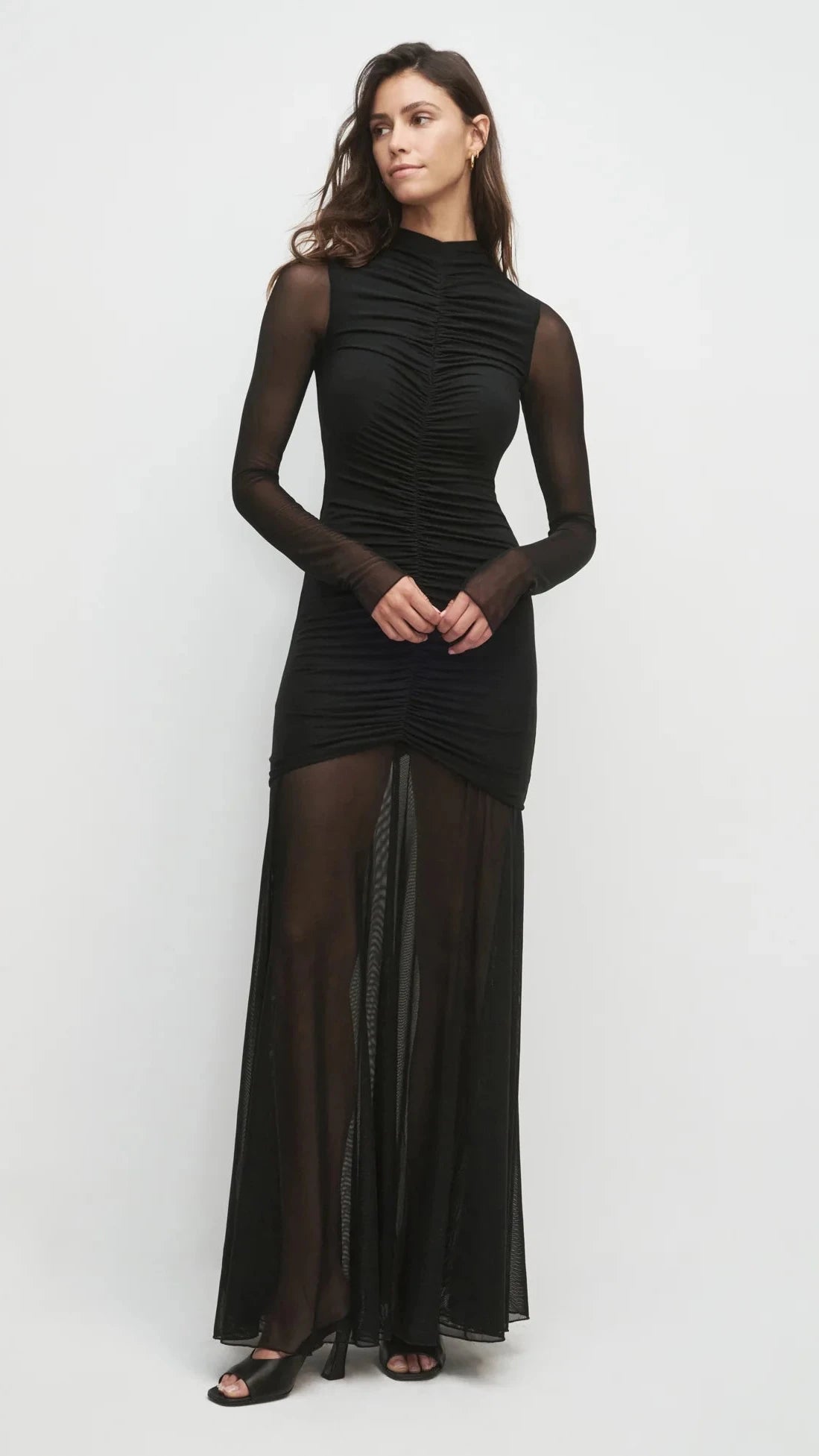 Favorite Daughter The Love Language Long Sleeve Gown in Black