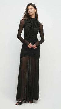 Favorite Daughter The Love Language Long Sleeve Gown in Black