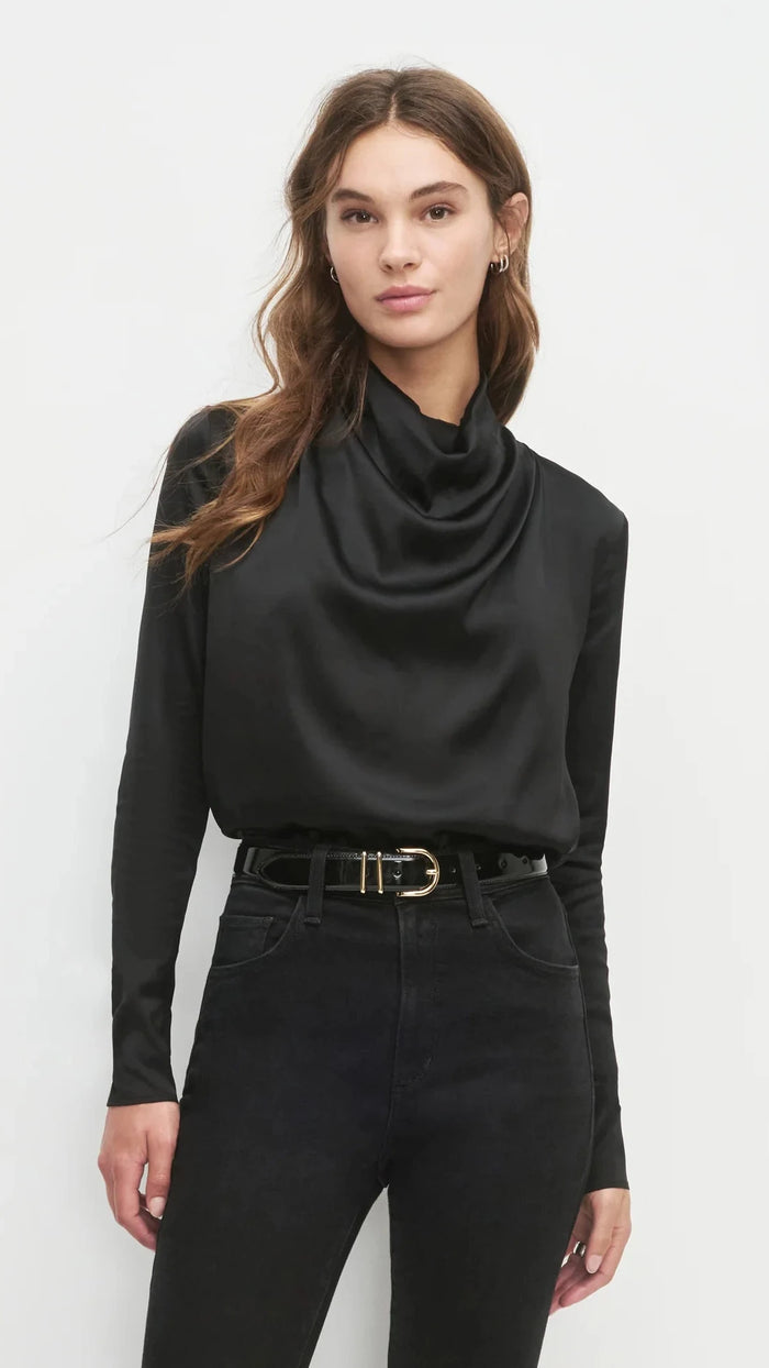 Favorite Daughter The Long Sleeve Alice Top in Black