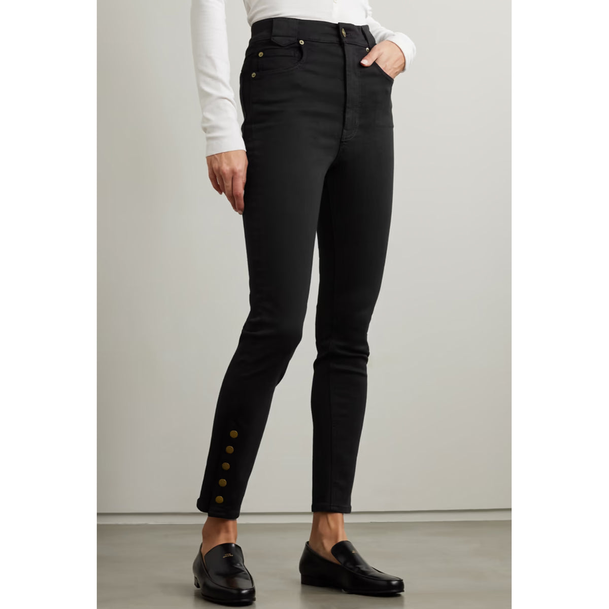 Frame Denim The Snapped Denim Legging in Black – Suite 201