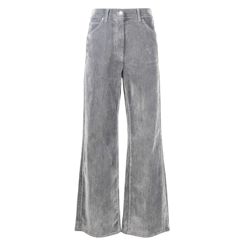 Frame Denim Le Baggy Ultra High Rise Palazzo in Gray Flock