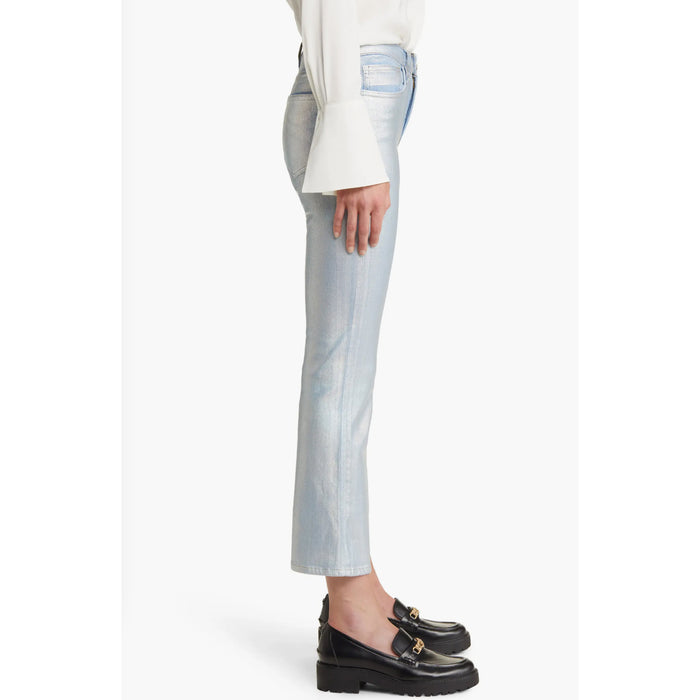 Frame Denim Le Crop High Rise Mini Boot in Hologram