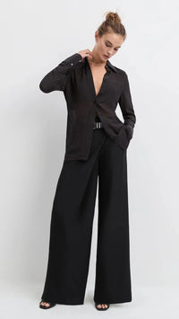 Favorite Daughter Sheer Sophistication Top in Black