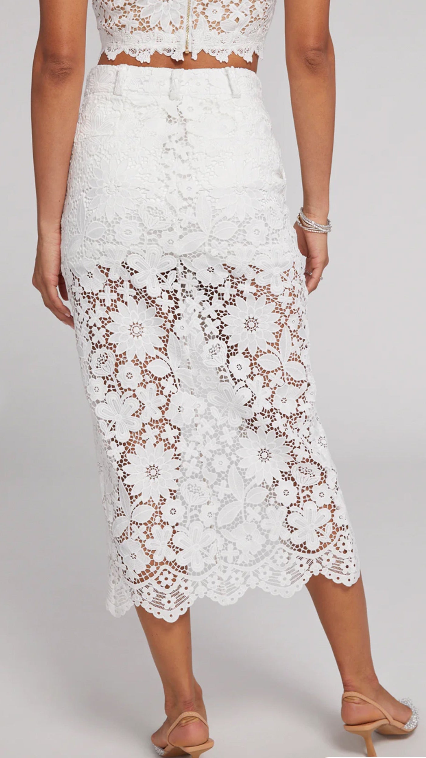 Generation Love Medina Lace Skirt in White – Suite 201