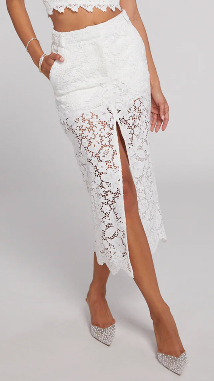 Generation Love Medina Lace Skirt in White