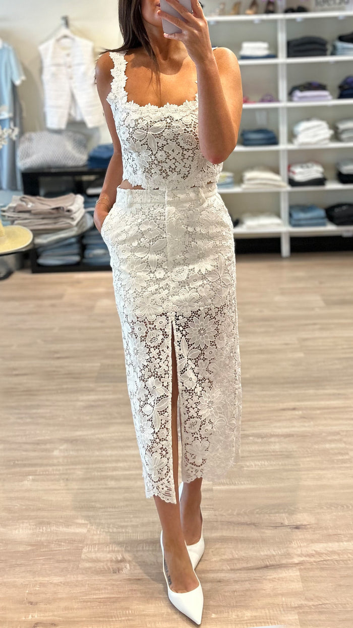 Generation Love Medina Lace Skirt in White