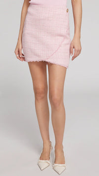 Generation Love Sanni Tweed Mini Skirt in Light Pink