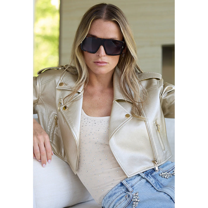 Generation Love Roxy Crystal Blazer in White