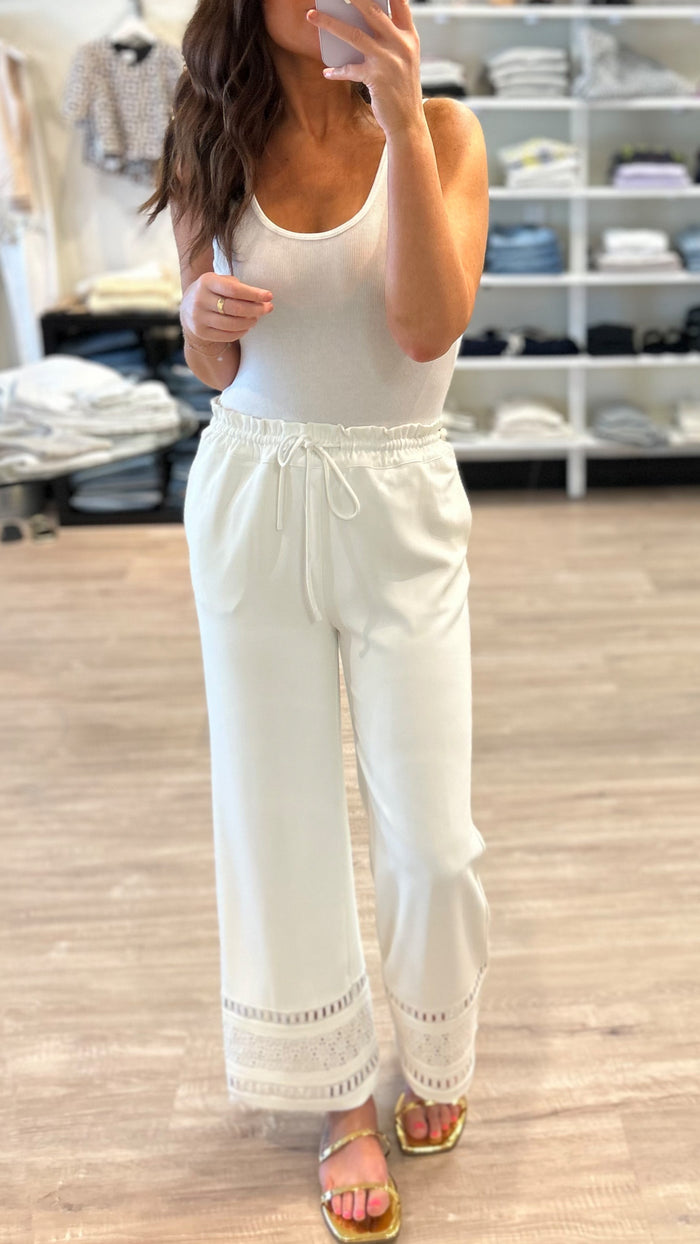 Generation Love Rosa Lace Combo Pant in White