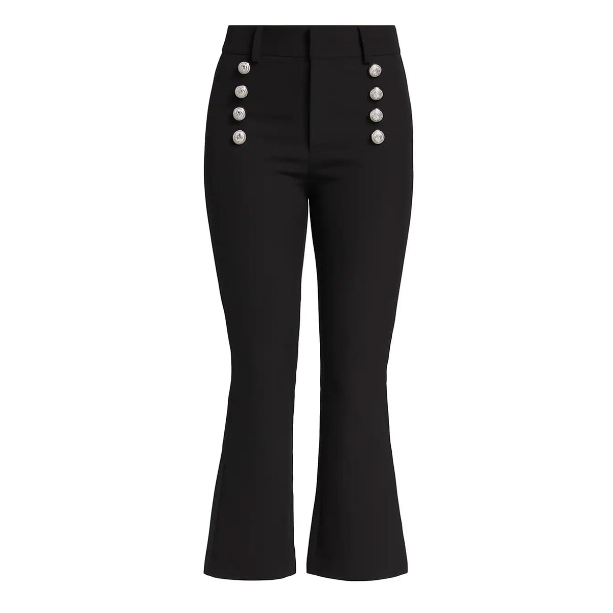 Generation Love Amirah High Waisted Crepe Pant in Silver/Black