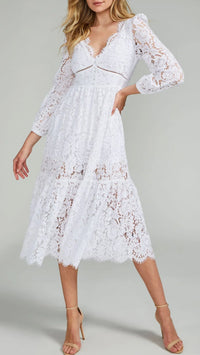 Generation Love Mariella Lace Midi Dress in White