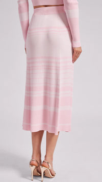 Generation Love Tiana Knit Sweater Skirt in Pink Stripe