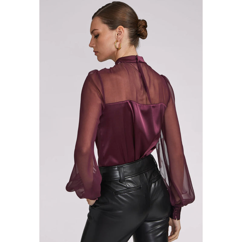 Generation Love Agnes Long Sleeve Top in Bordeaux