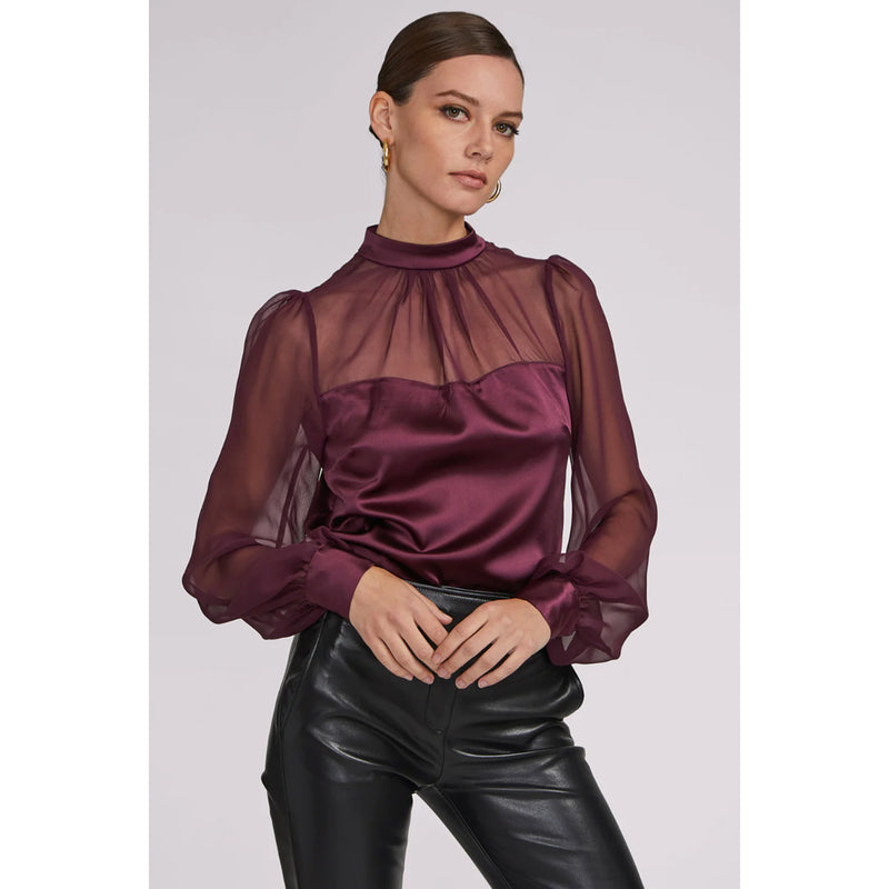 Generation Love Agnes Long Sleeve Top in Bordeaux