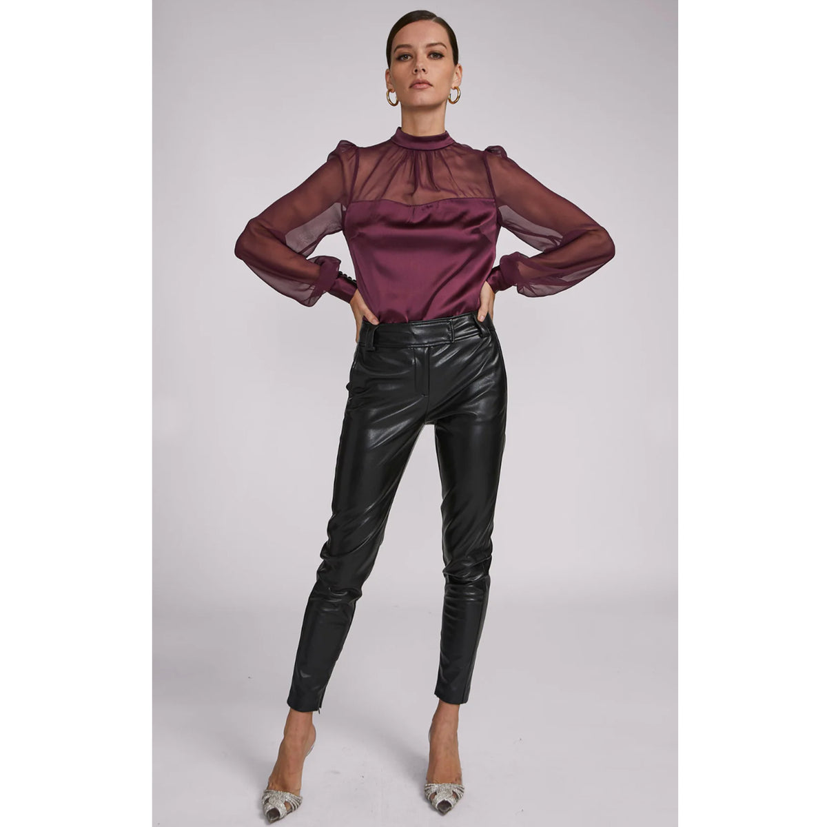 Generation Love Agnes Long Sleeve Top in Bordeaux