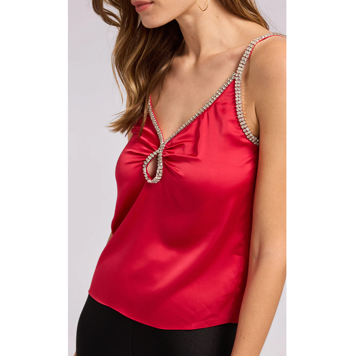 Generation Love Cynthia Crystal Tank in Red