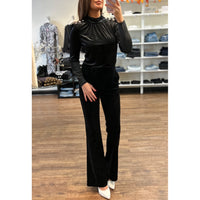 Generation Love Jackie Velvet Pant in Black