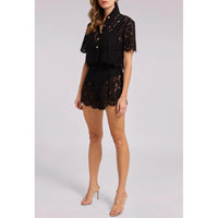 Generation Love Juni Lace Shirt in Black