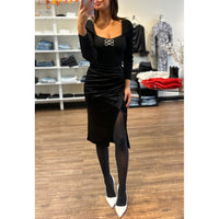 Generation Love Brittani Crystal Bow Top in Black