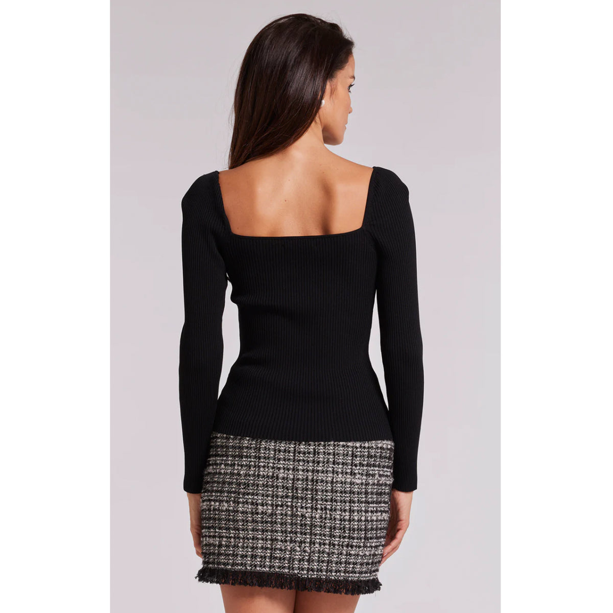 Generation Love Brittani Crystal Bow Top in Black