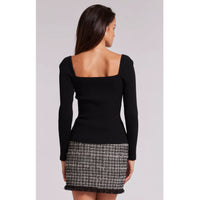 Generation Love Brittani Crystal Bow Top in Black