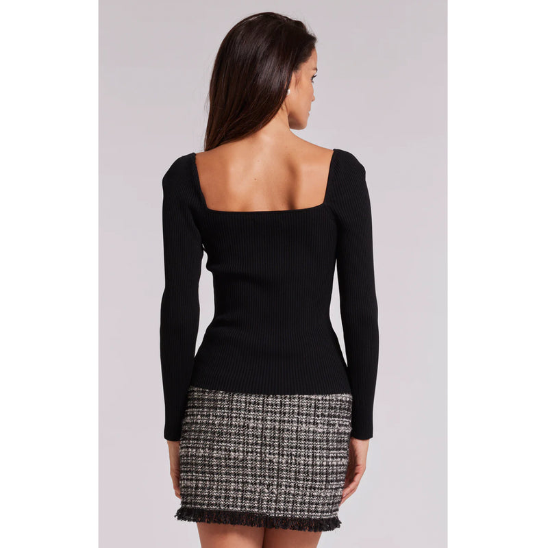 Generation Love Brittani Crystal Bow Top in Black