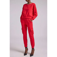Generation Love Misha Cargo Sweatpants in Red