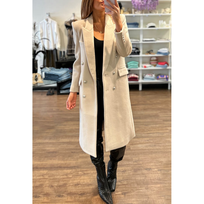 Generation Love Andie Long Wool Coat in Bisque