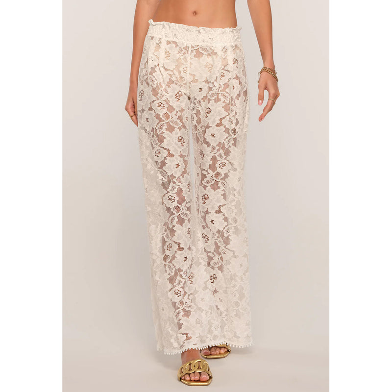 Heartloom Tristan Cover Up Lace Pant in Eggshell