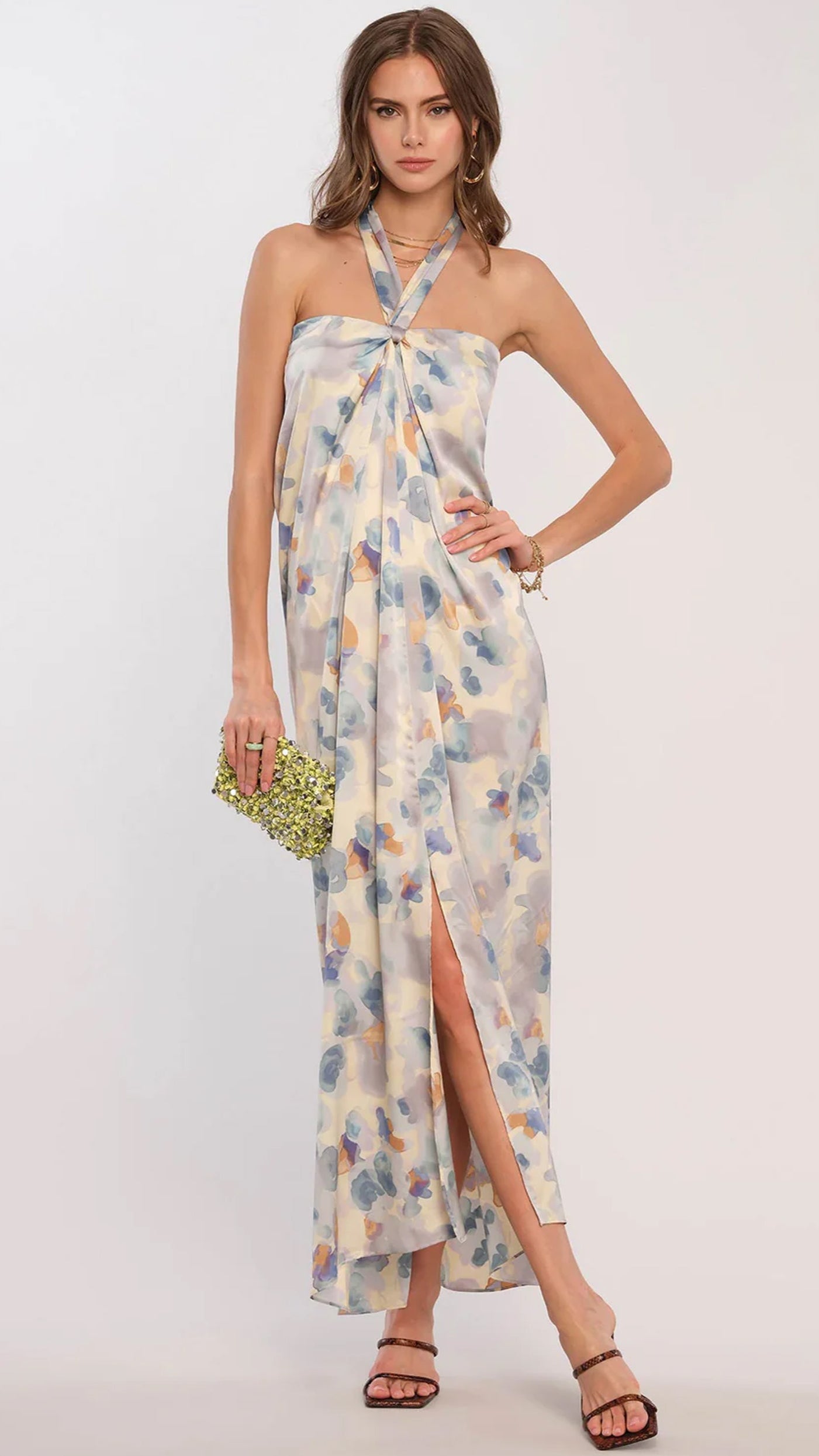 heartloom maxi dress Heartloom Kai Halter Maxi Dress in Cloud Print