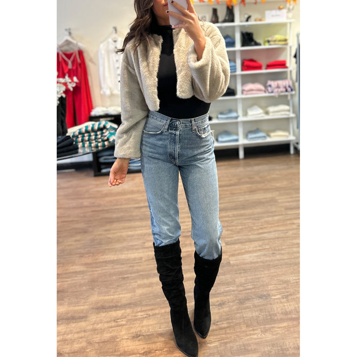 Lamarque Rowdie Faux Fur Jacket in Frost