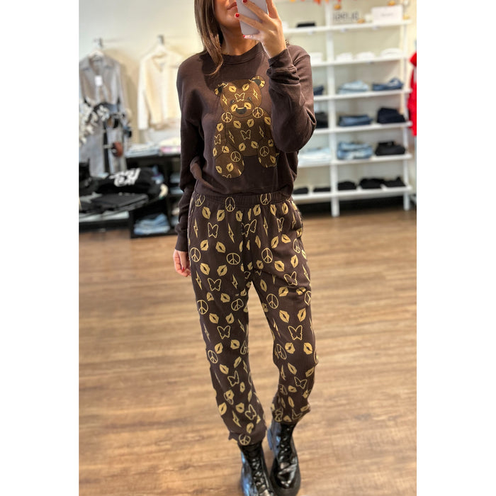 Lauren Moshi Chantria Designer Bear Sweatpants